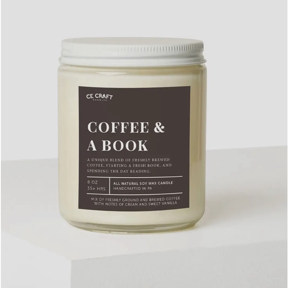 Coffee and a Book Candle 8oz